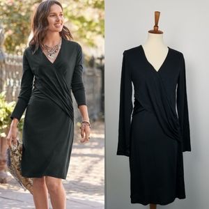 Sundance Spruce Classic Twist Black Wrap Dress S